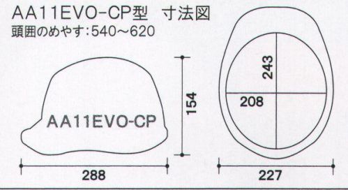 ワールドマスト　ヘルメット AA11EVO-CP-H 【ヒートバリア】AA11EVO-CP型ヘルメット DIC（AA11-C型HA6E2-A11式）重量/382g飛来落下物、堕落時保護、電気用、パット付、ラチェット式。最上級を超える進化へ最先端の革新的な技術を惜しみなく投入し、DIC HELMET史上最強のシリーズがさらに進化。あらゆるシーンで最高のパフォーマンスを発揮。■すべてが新発想の快適新内装システム・上下に調節可能な可変式アジャスタは、より快適なサポート位置で確実なホールド感を得られます。・可変式アジャスターにロック機能を新搭載。快適な位置に固定することによりホールド感・安定感が向上。（特許出願中）■より快適な被り心地新構造ハンモックを採用■独自の開発技術で、大幅な軽量化シールド機構を全面刷新、帽体も肉厚などを徹底的に見直し、強度を落とすことなく大幅な軽量化を実現しました。遮熱ヘルメット ヒートバリア塗装ではない、新しい遮熱の提案。名付けて、ヒートバリア。遮熱顔料を帽体の形成材料に練り込むという新しい試みを実現した遮熱性能と低コストの両立。帽体のキズや塗装のはがれによる遮熱性能の低下はありません。※この商品はご注文後のキャンセル、返品及び交換は出来ませんのでご注意下さい。※なお、この商品のお支払方法は、先振込（代金引換以外）にて承り、ご入金確認後の手配となります。 サイズ／スペック
